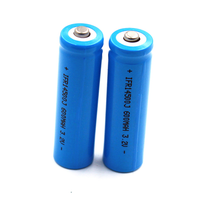 IFR14500J 600mAh 3.2V Batería puntiaguda de fosfato de hierro y litio