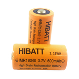 appuntito IMR16340 600mAh 3.7V 10A batteria al litio