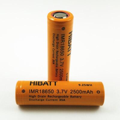 HIBATT IMR18650 2500mAh 3.7V 35A