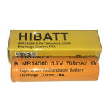 HIBATT IMR14500 700mAh 3.7V 10A литиевая батарейка