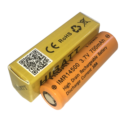 14500 700mAh 3.7V 10A 리튬 배터리
