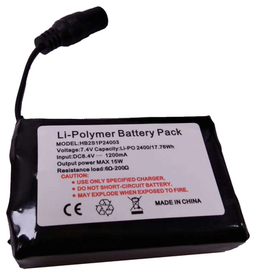 Batteria da 7,4 V 2400 mAh con PCB e DC3,5 * 1,35 per guanti riscaldati