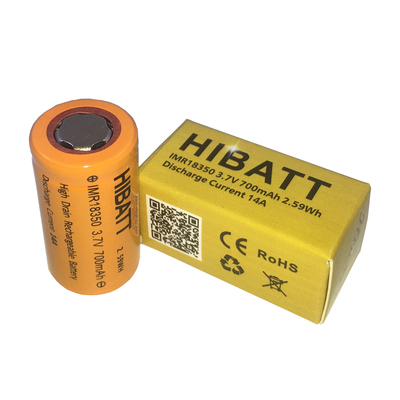 18350 700mAh 3.7V 12A 리튬 배터리