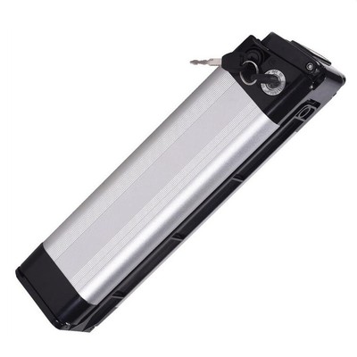 24V 10Ah Batería LiFePO4 estilo pez plateado para bicicleta eléctrica